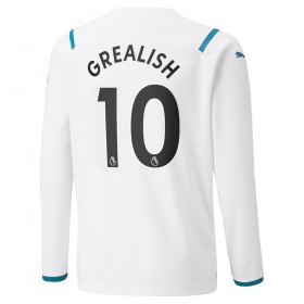 Fußballtrikots Manchester City Jack Grealish 10 2021-2022 Langarm Auswärts-trikot kaufen